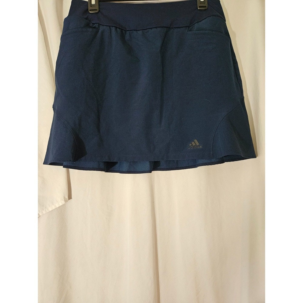 Adidas Athletic Skort Size M Navy Blue Pull On Golf Tennis Pickleball Activewear